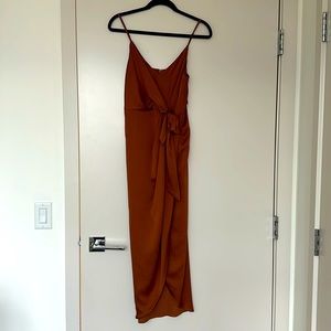 Shona Joy Luxe Tie Front Cocktail Dress
 
MOCHA, Size 4